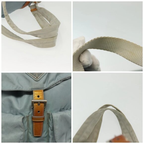 PRADA Backpack Nylon Light Blue Silver Auth BA5026 - Picture 16 of 16